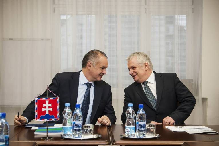 Stretnutie vedenia SAV s prezidentom SR Andrejom Kiskom 2. decembra  2014. Hostiteľom bol  predseda SAV Jaromír Pastorek