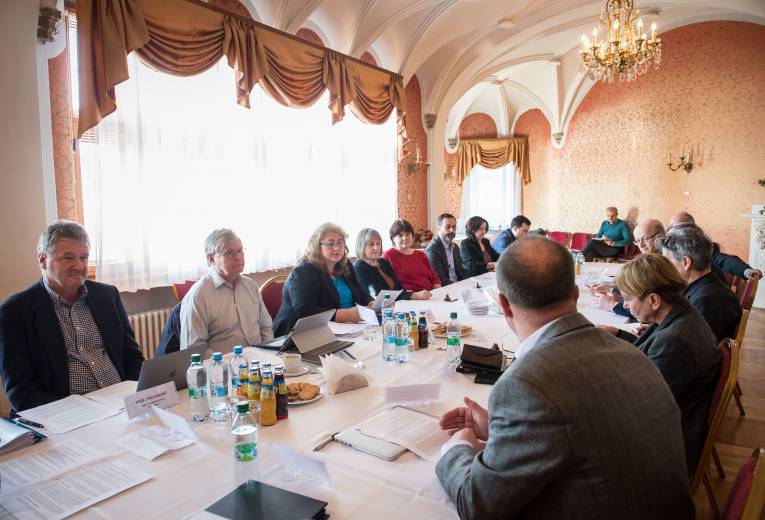 Rokovanie metapanelu expertov s predstaviteľmi SAV v Smoleniciach.