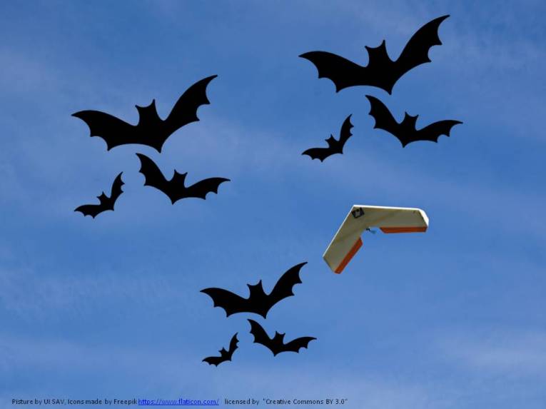 Dron s ikonami lietajúcich netopierov.