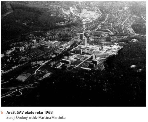 Areál SAV okolo roku 1968. Zdroj: osobný archív Mariána Marcinku
