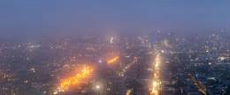 The night sky is darker without aerosols in the atmosphere