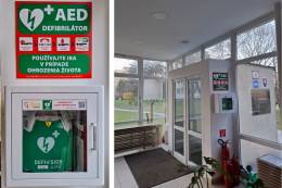 Nový defibrillator v areáli SAV na Patrónke