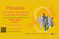 Pozvánka na odborný seminár: Od cirkulárnej ekonomiky k priemyselnej symbióze