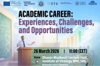 Pozvánka na podujatie Academic Career: Experiences, Challenges and Opportunities