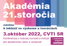 Pozvánka na konferenciu Akadémia 21. storočia