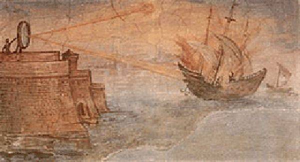Stará florentská maľba, ktorá rekoštruuje obliehanie Syrakúz