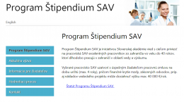 Program Štipendium SAV – vyhlásená výzva