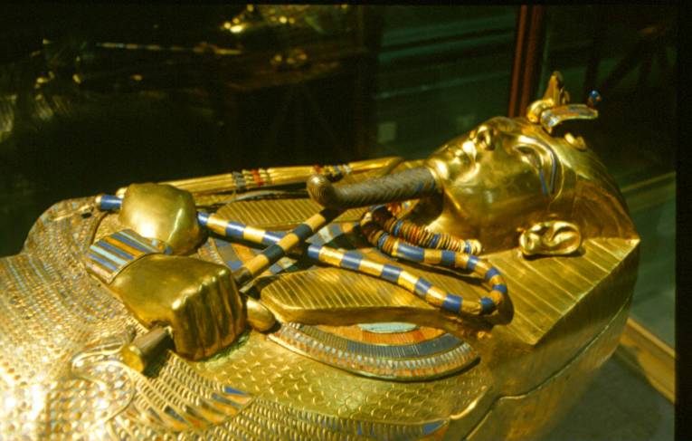 Vnútorná zlatá rakva faraóna Tutanchamona. © Dušan Magdolen.