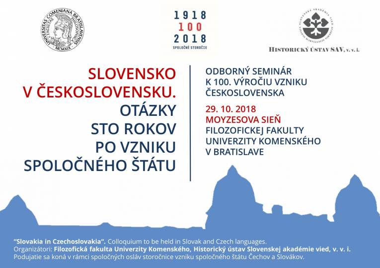 Slovensko v Československu: Otázky sto rokov po vzniku spoločného štátu