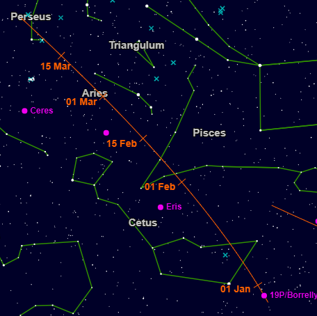 Vyhľadávacia matky kométy 19P/Borrelly