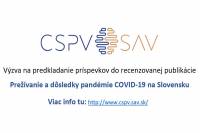 Kontexty pandémie COVID-19 a výzva na podávanie príspevkov do odbornej publikácie