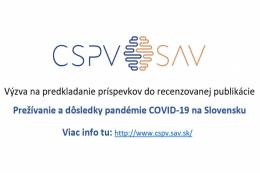 Kontexty pandémie COVID-19 a výzva na podávanie príspevkov do odbornej publikácie