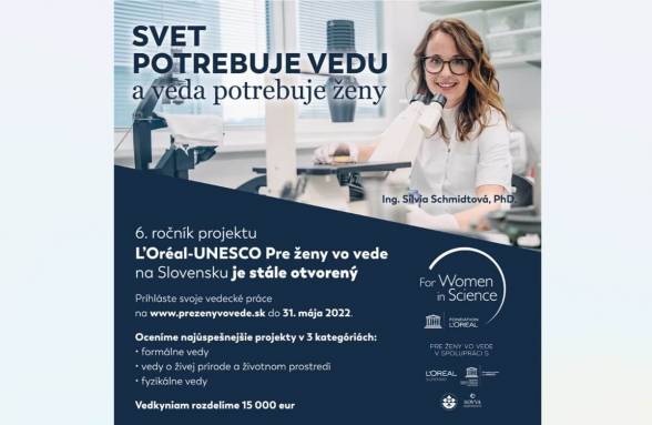 Prihlásiť sa do súťaže L’Oreál-UNESCO Pre ženy vo vede možno do 31. mája 2022