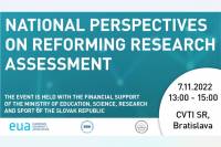 Pozvánka na seminár Národné perspektívy reformy hodnotenia výskumu