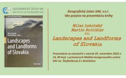 Pozvánka na uvedenie novej publikácie Krajina a krajinné útvary Slovenska