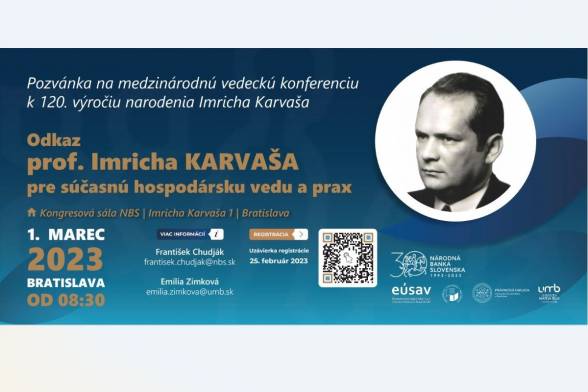 Pozvánka na vedeckú konferenciu k 120. výročiu narodenia Imricha Karvaša