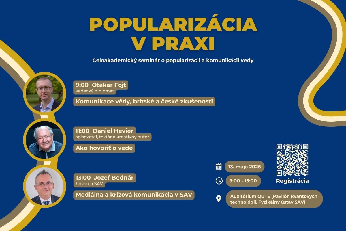 SAV - Aktuality - Pozvánka na celoakademický seminár o popularizácii vedy
