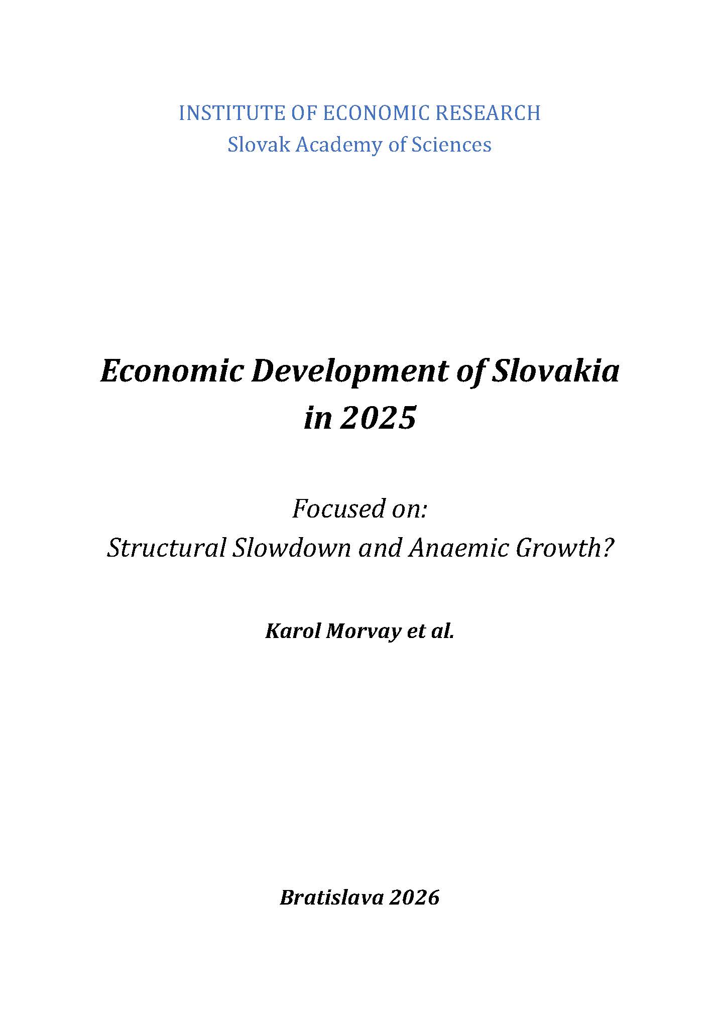 Economic Development of Slovakia in 2025